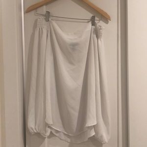 Aqua white off the shoulder top